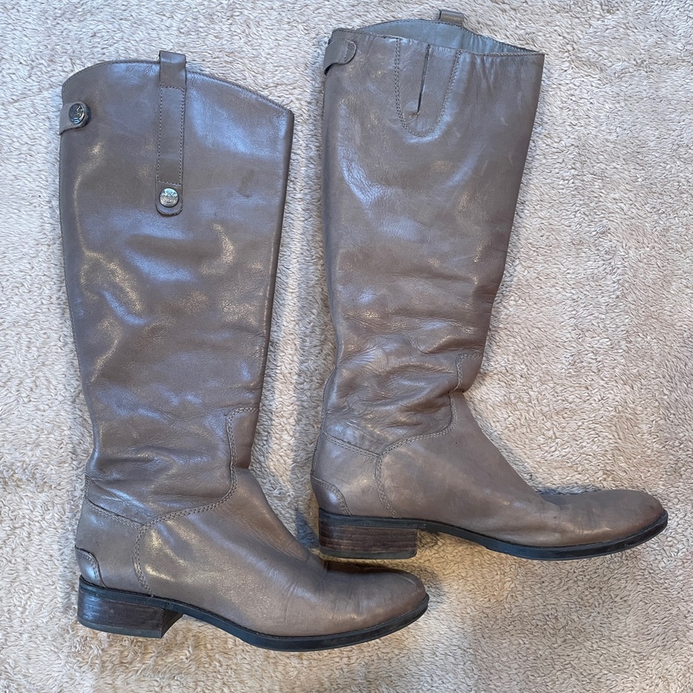 Sam Edelman tall gray soft leather Boots